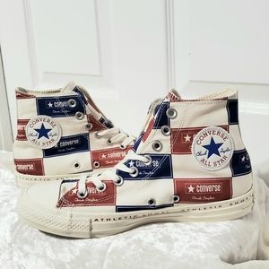 Converse Cream Bold Branding High Tops